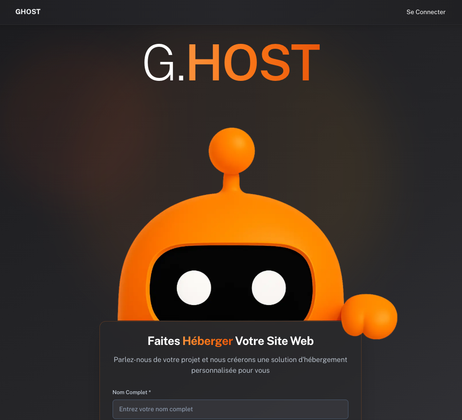 Ghost hébergement service